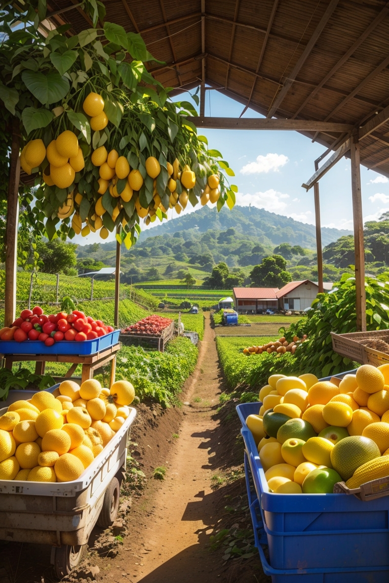 Venta de productos agrícolas y orgánicos en El salvado